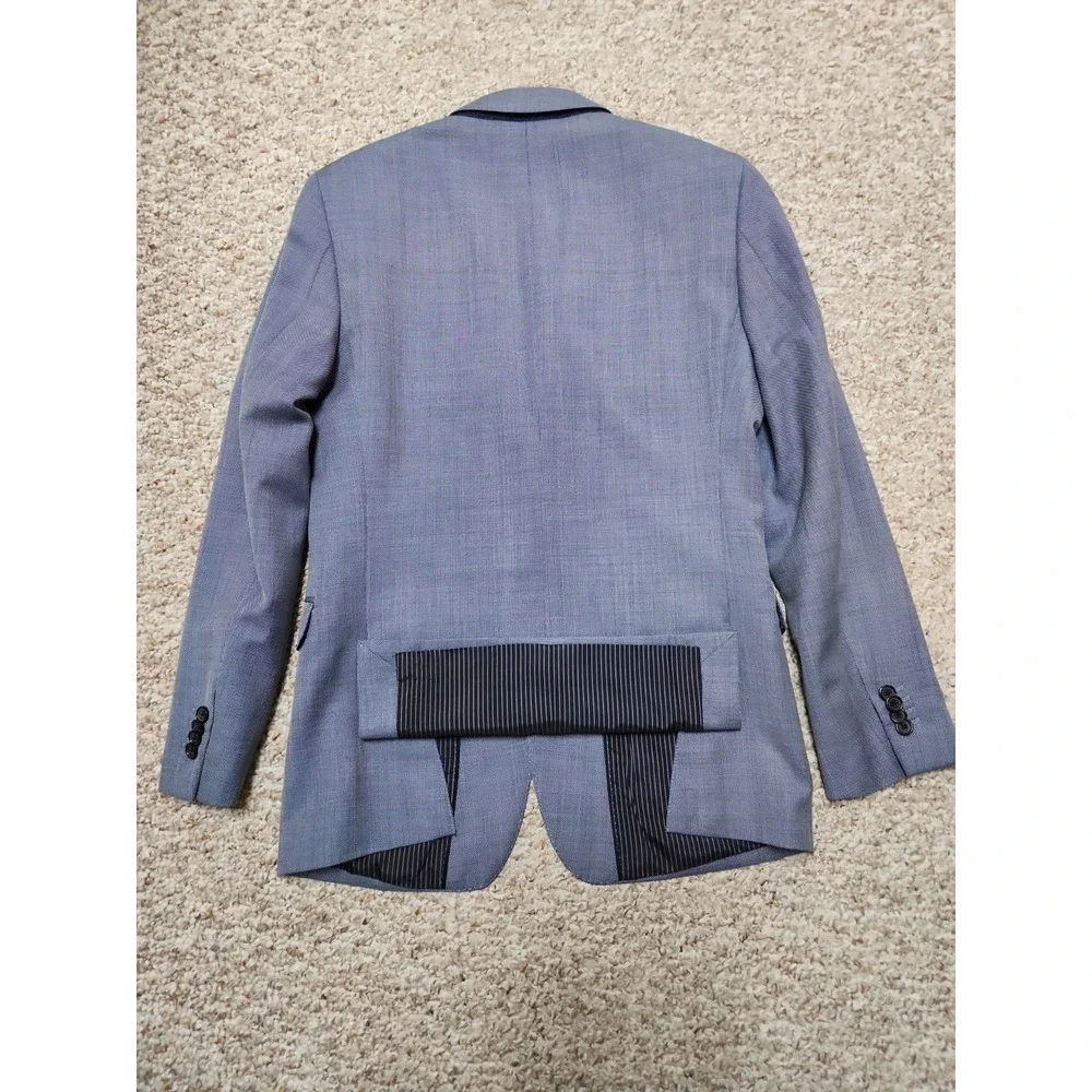 Banana Republic Standard Fit Marzotto Super 110s Italian Wool Blue Jacket 38R